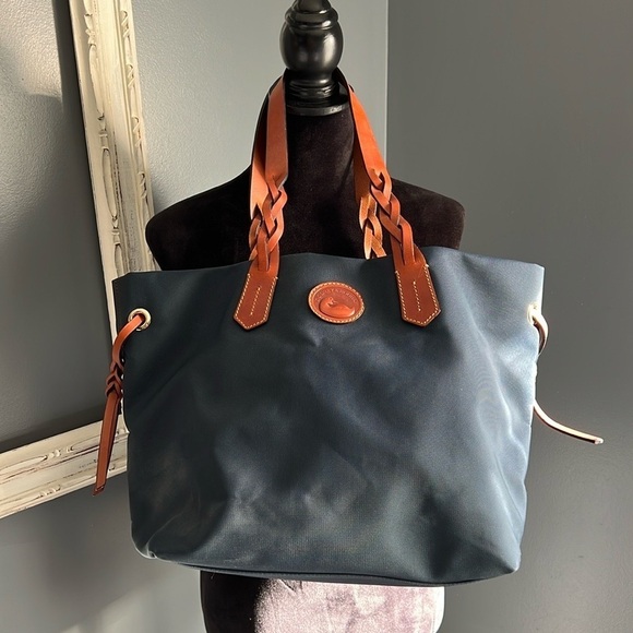 Dooney & Bourke Navy Nylon Shopper Bag Style #: IN437NV Lightweight Tote - Picture 10 of 10
